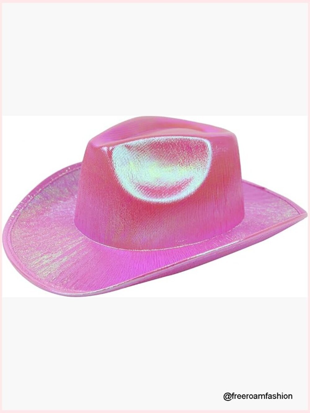 Holographic Glitter Cowboy Hat - Sparkly Cowgirl Hat for Parties & Festivals